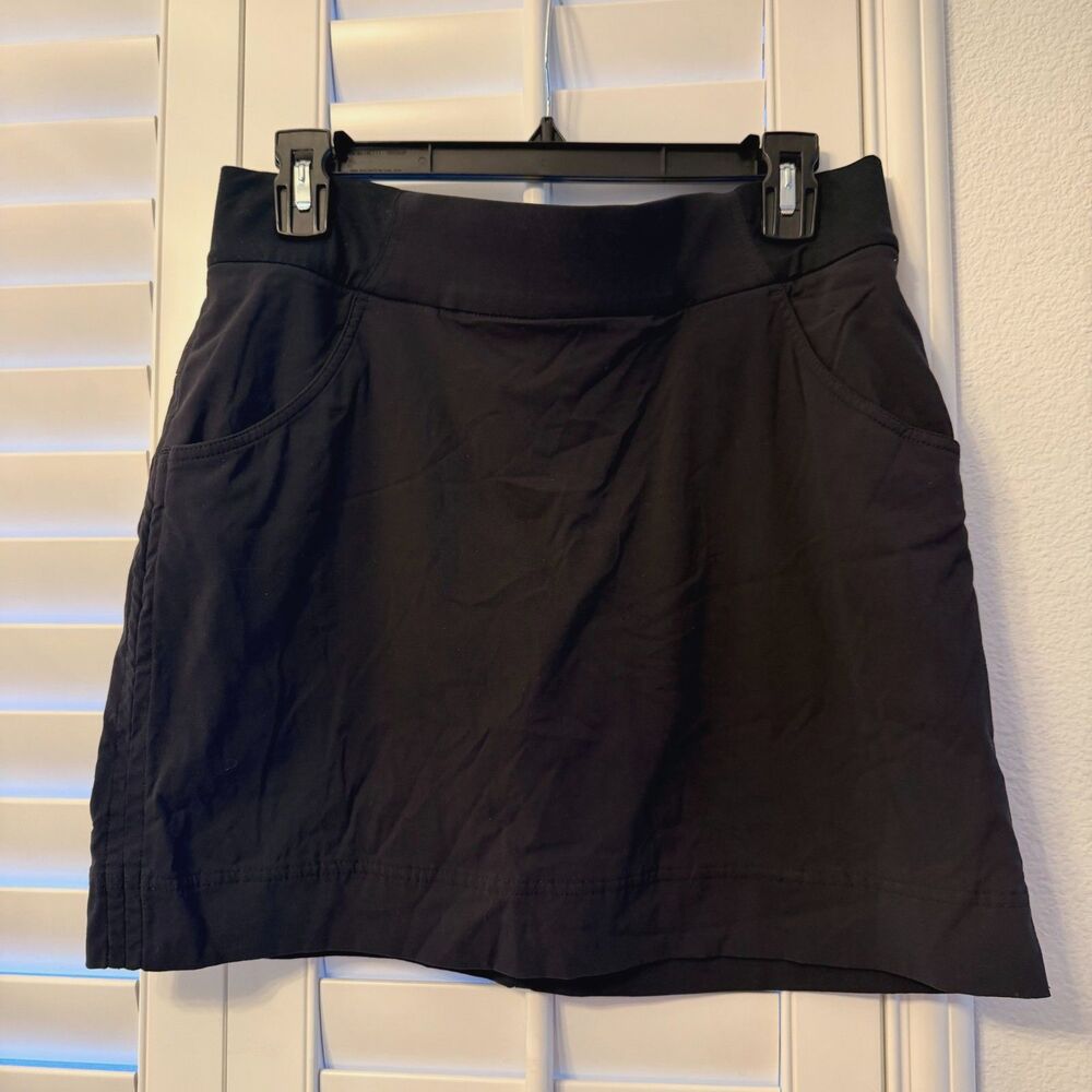 Gorpcore Columbia Omni Shield Skort Womens Medium M Black Hiking Skirt Pockets